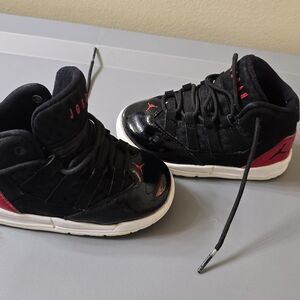 Jordan Kids' Black and Red Sneakers